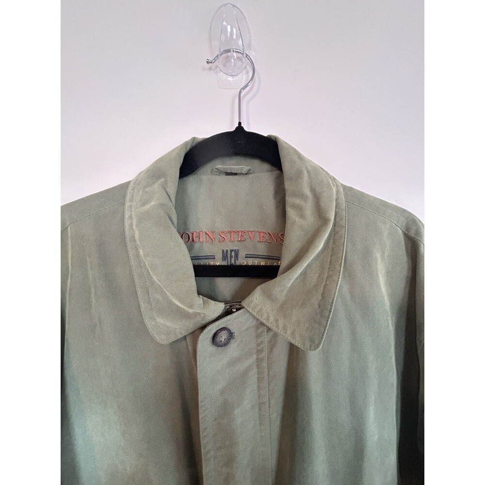 Vintage John Steven's Men's Quality Outwear Bomber Jacket Green SZ 58 L Gorpcore - Picture 3 of 16